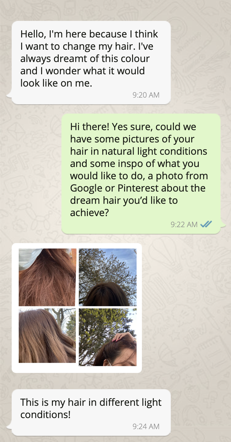 hair colour consultation